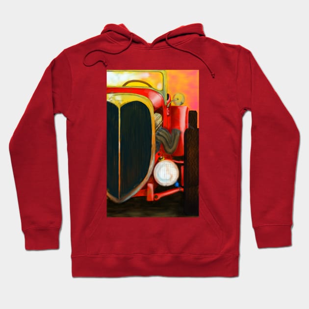 Sunset hotrod Hoodie by Ronsycrafts 